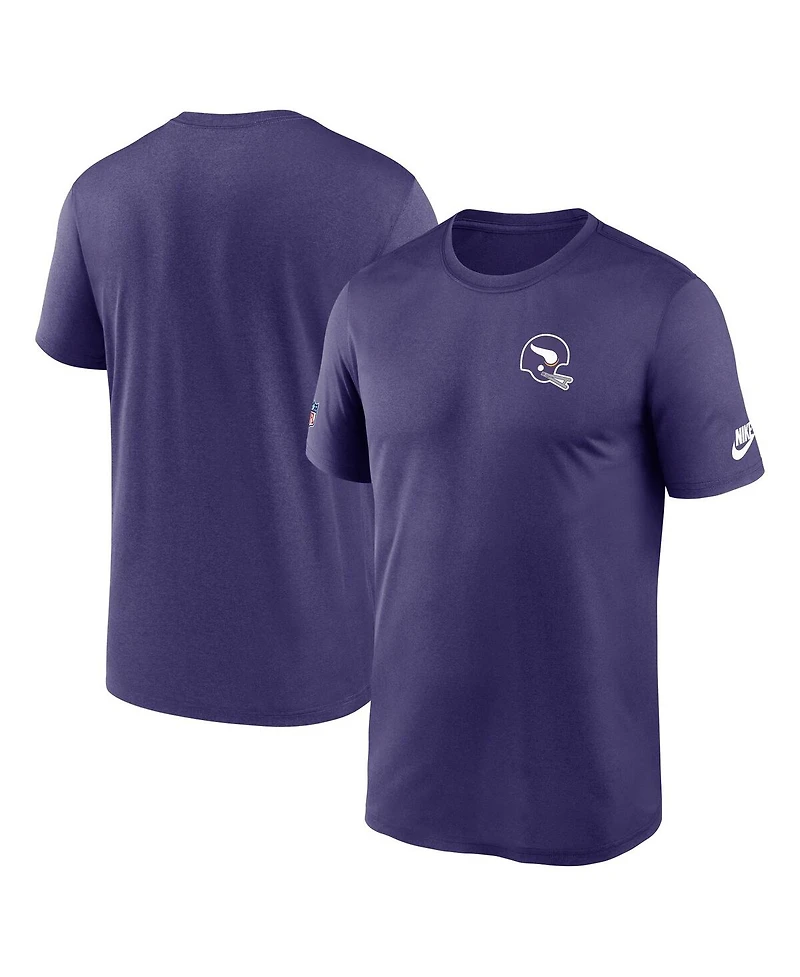 Nike Men's Purple Minnesota Vikings Sideline Alt Pack Small Logo Legend Performance T-Shirt