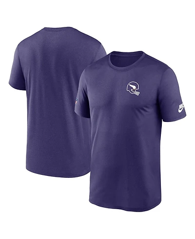 Nike Men's Purple Minnesota Vikings Sideline Alt Pack Small Logo Legend Performance T-Shirt