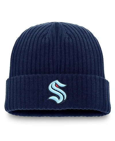 Fanatics Men's Deep Sea Blue Seattle Kraken Component Cuffed Knit Hat