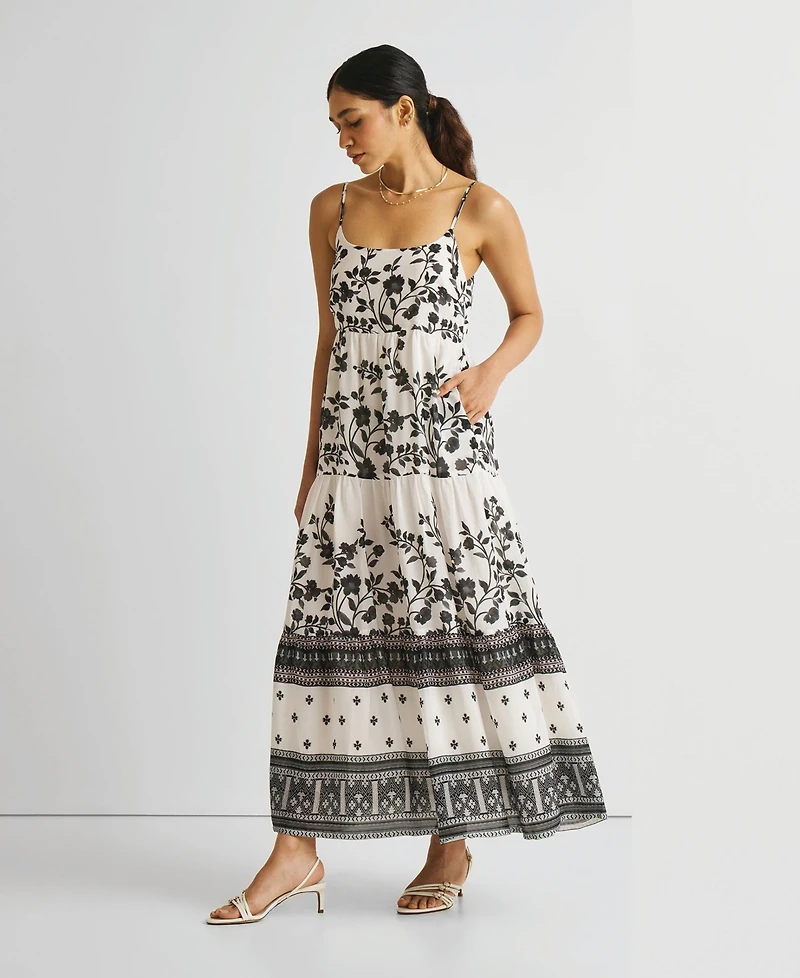 Reistor Women's Strappy Tiered Maxi Dress