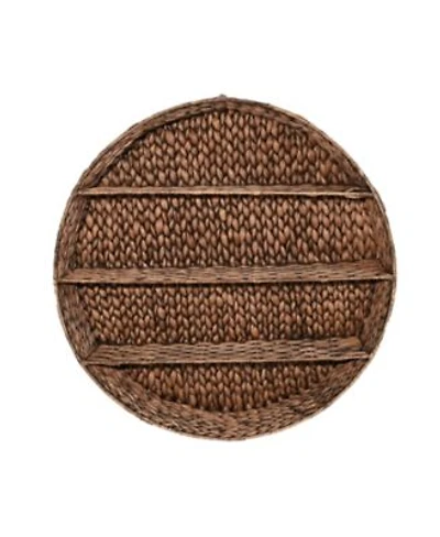 Annulus 24.61 X22 3 Shelf Circular Hand Woven Hyacinth Wall Rack