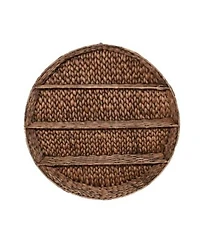 Annulus 24.61 X22 3 Shelf Circular Hand Woven Hyacinth Wall Rack
