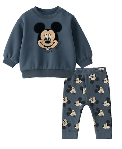 Disney Baby Boys 2-Piece Mickey Mouse Sweatshirt and Pants Set