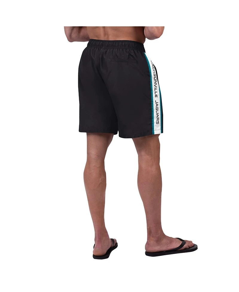 G-iii Sports by Carl Banks Men's Black Jacksonville Jaguars Streamline Volley Swim Shorts