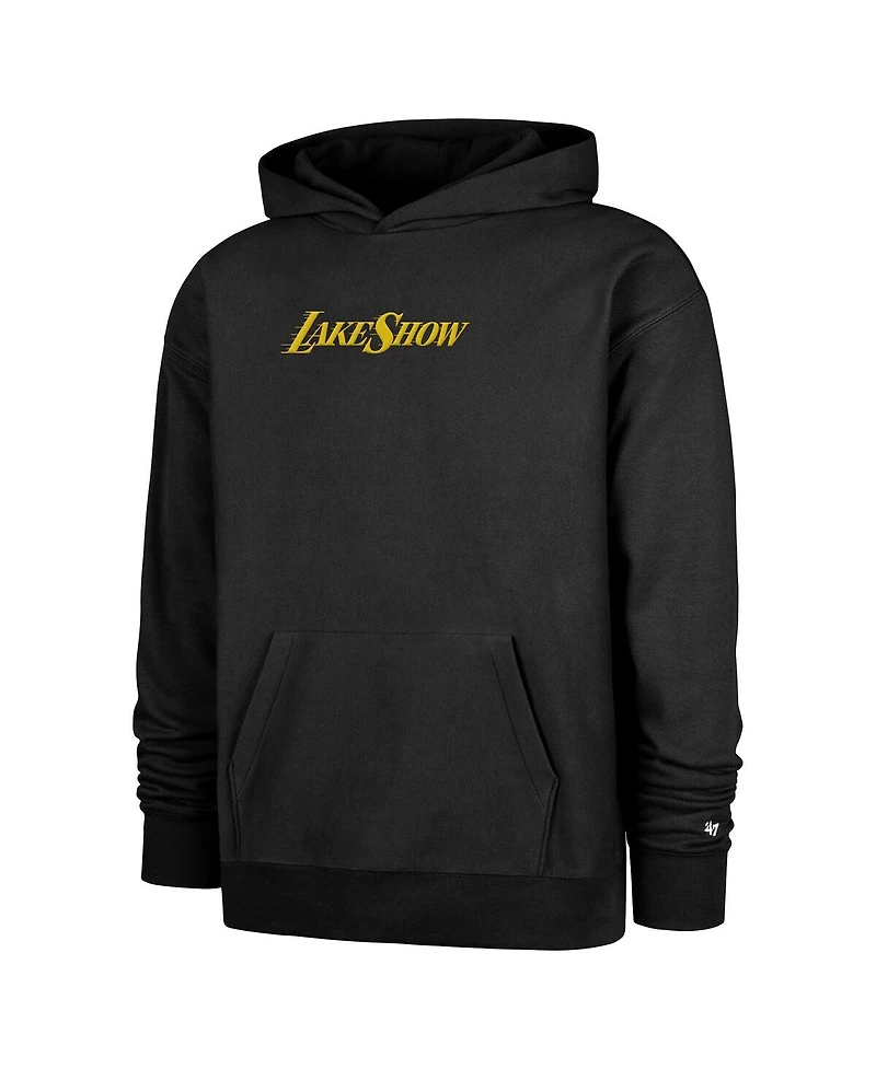 '47 Brand Men's Black Los Angeles Lakers 2024/25 City Edition Double Crossover Foundation Pullover Hoodie