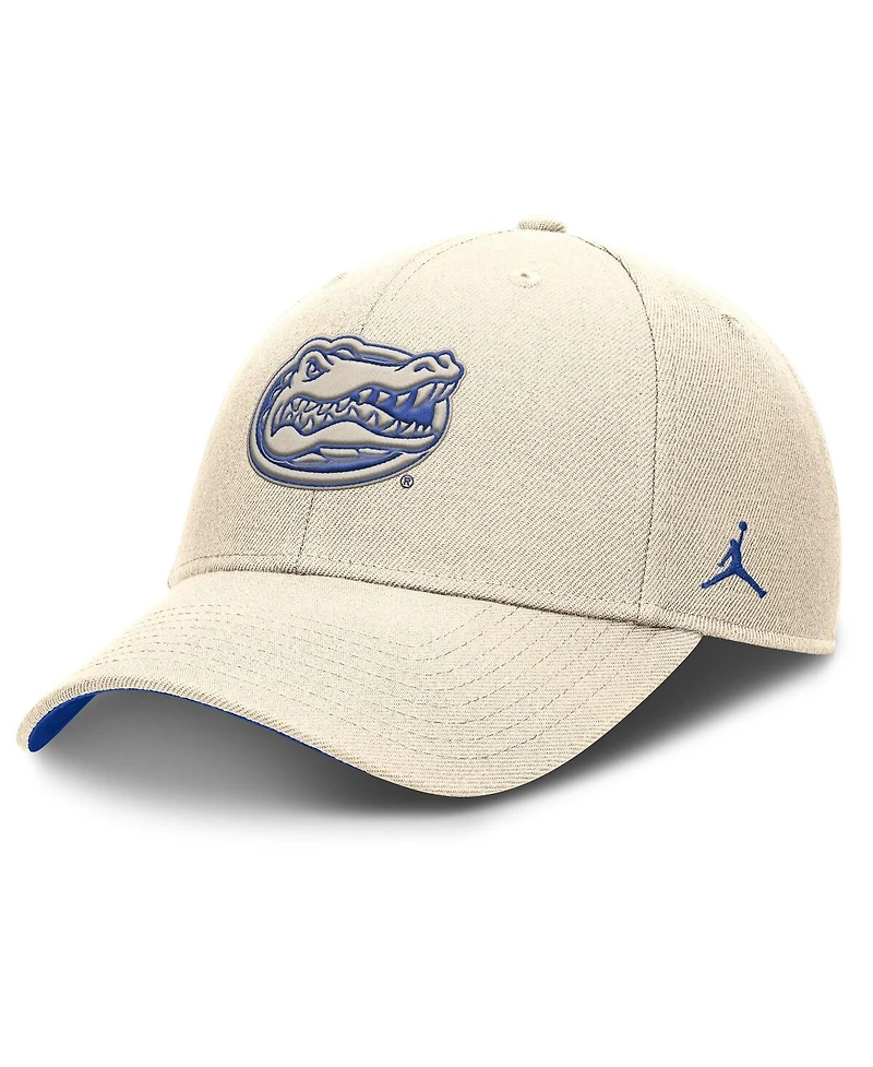 Jordan Men's Natural Florida Gators Rise Primetime Performance Trucker Adjustable Hat