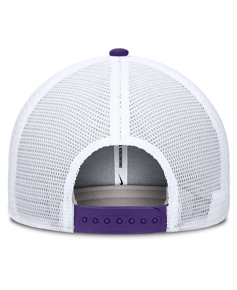 Nike Men's Purple/White Lsu Tigers Rise Primetime Performance Trucker Adjustable Hat