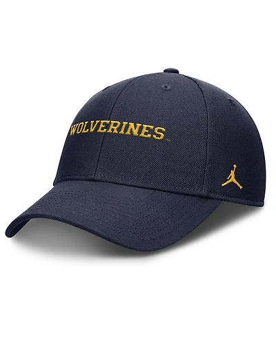 Jordan Men's Navy Michigan Wolverines 2025 On-Field Rise Performance Adjustable Hat