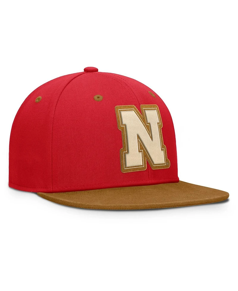 Fanatics Men's Scarlet/Brown Nebraska Huskers Noboa Fitted Hat