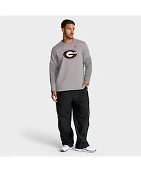 Nike Men's Gray Georgia Bulldogs 2025 Sideline Coach Performance Long Sleeve T-Shirt