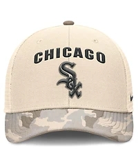 Nike Men's Natural Chicago White Sox Camo Natural Pack Rise Adjustable Trucker Hat