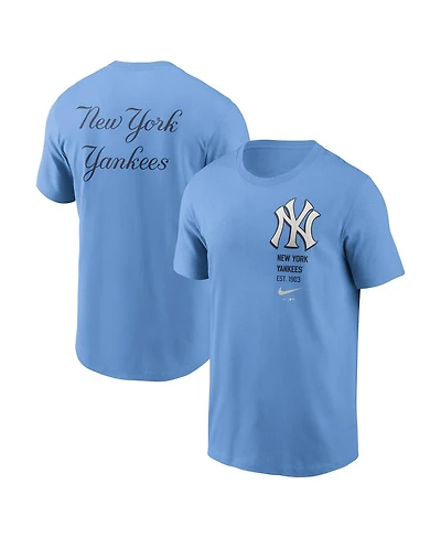 Nike Men's Light Blue New York Yankees Record Shattered T-Shirt