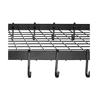 Slickblue Pot and Pan Wall Rack with 12 Hooks, Heavy-Duty Mount for Kitchen Organization