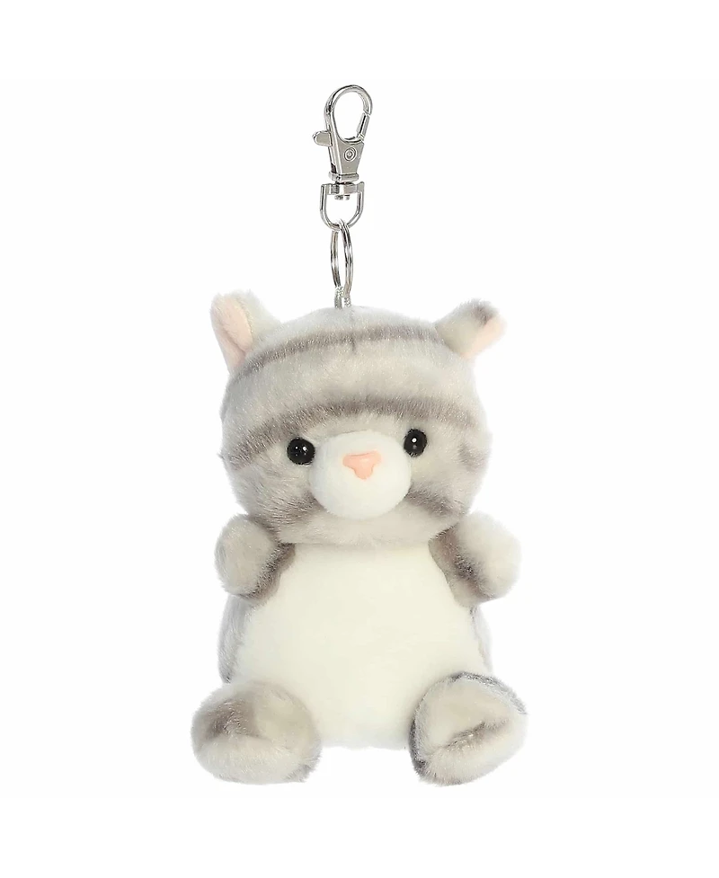 Aurora Mini Silver Kitty Palm Pals Adorable Clip-On Gray 4"