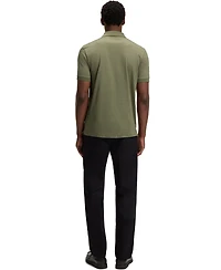 Boss by Hugo Men's Mercerized-Cotton Monogram Polo Shirt