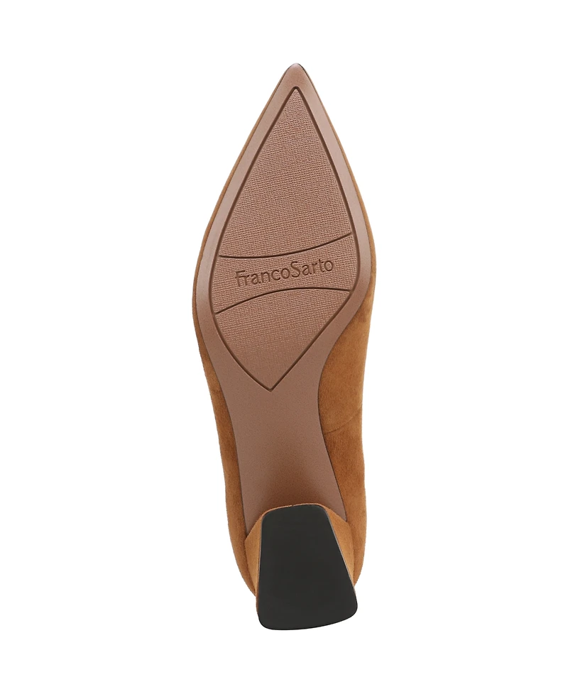 Franco Sarto Women's Racer Pointed Toe Block Heel Pumps