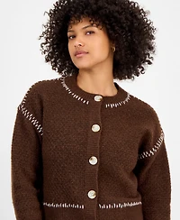 And Now This Women's Whip Stitch Button-Front Cardigan, Macy's Exclusive