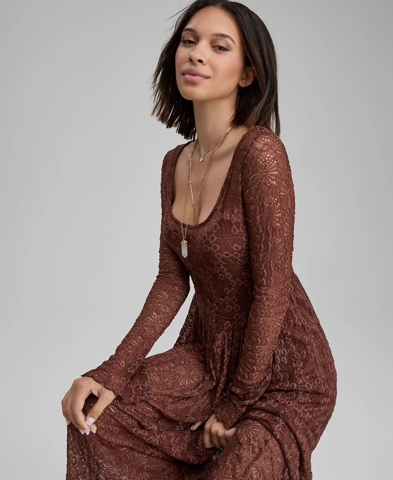 And Now This Women's Lace Scoop-Neck Maxi Dress, Macy's Exclusive