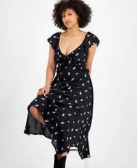 And Now This Women's Embroidered Handkerchief-Hem Midi Dress, Macy's Exclusive