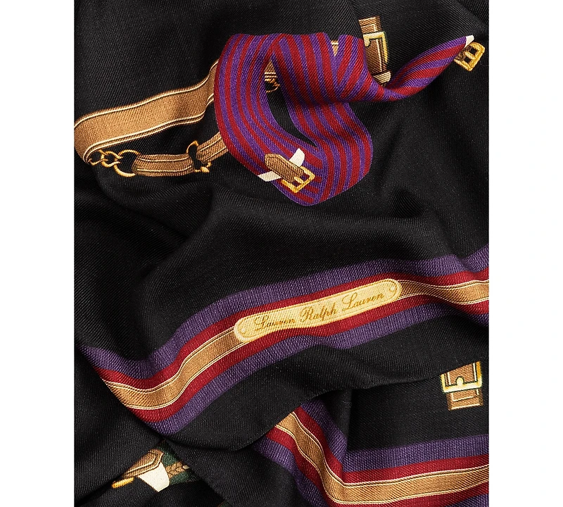 Lauren Ralph Equestrian Ribbon Wrap Scarf