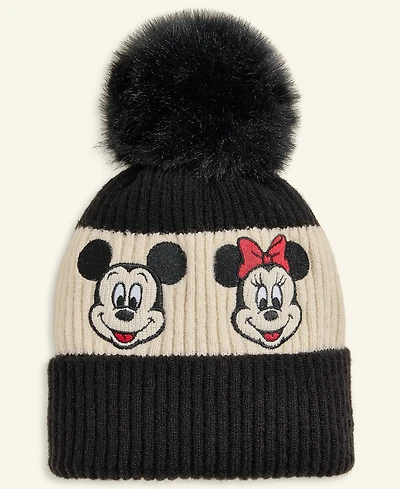Disney | Macy's Adult Unisex Mickey Mouse & Minnie Mouse Beanie Hat, Macy's Exclusive