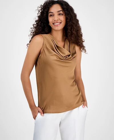 Kasper Women's Cowlneck Sleeveless Top
