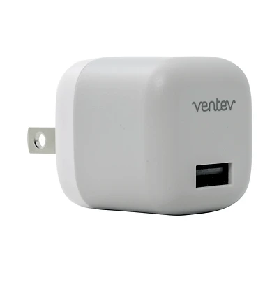 Ventev 12W Usb A Universal Mini Wall Charger and Usb A to Apple Lightning Cable
