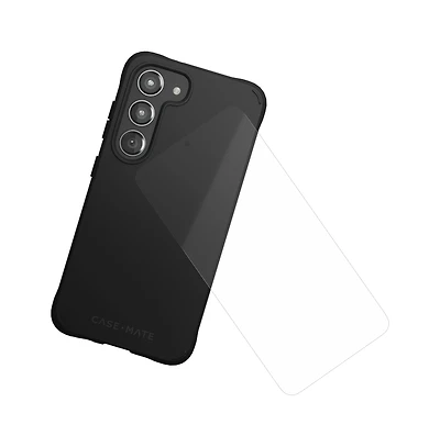 Case-Mate Protection Pack Tough Case and Glass Screen Protector for Samsung Galaxy S23-Black