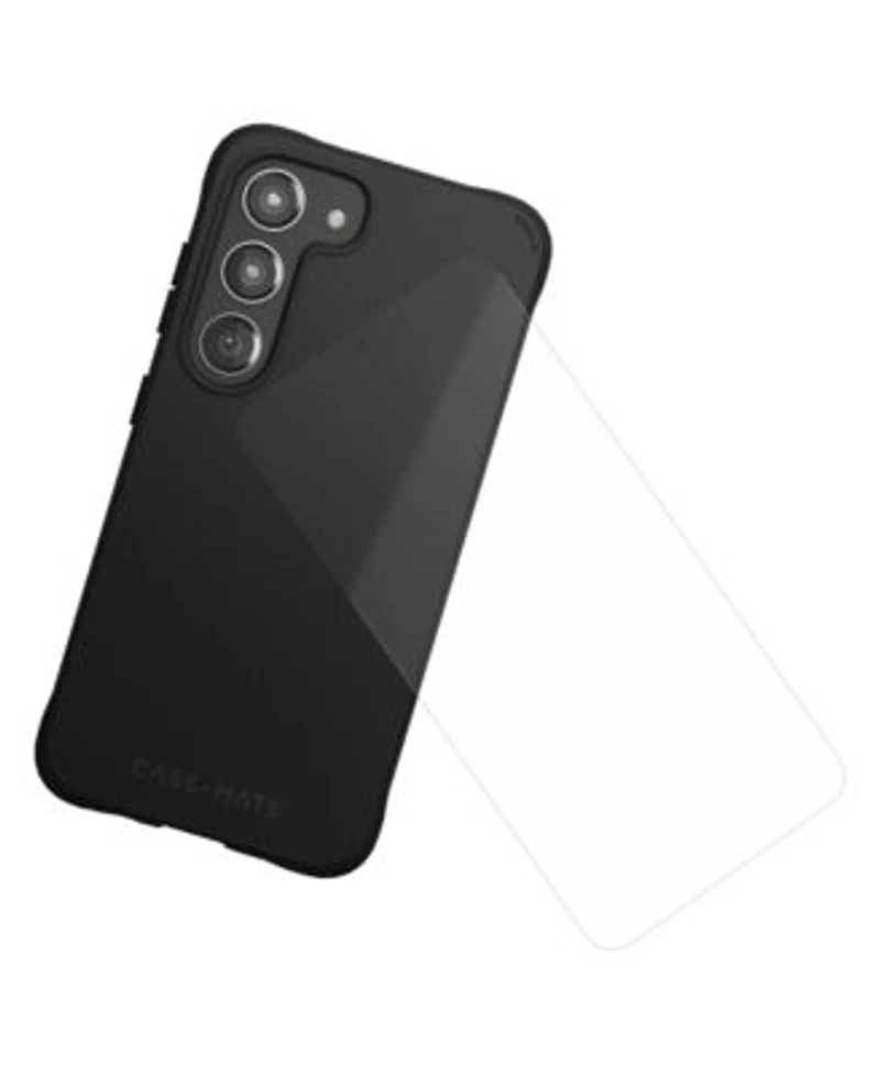 Case-Mate Protection Pack Tough Case Glass Screen Protector for Samsung Galaxy S23-Black