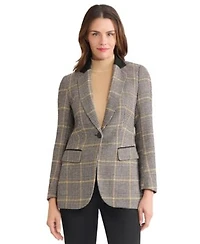 Jones New York Womens One Button Notch Collar Jacket Pxs Xl