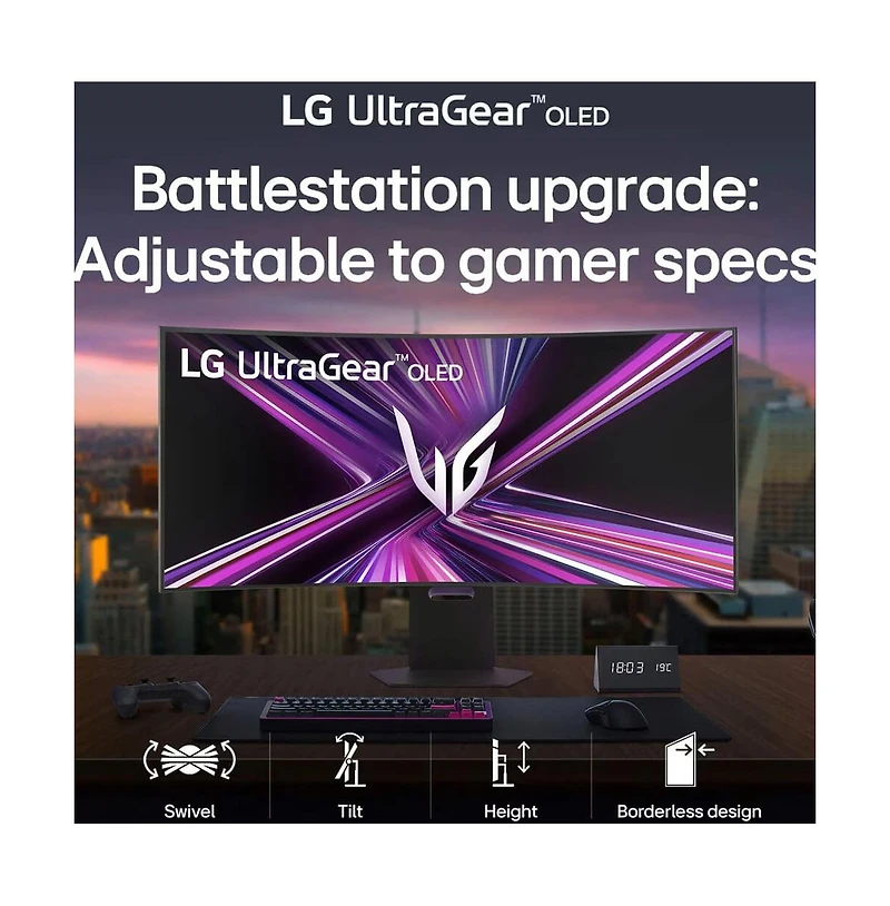 Lg 45" Curved UltraGear Oled 5K2K 330Hz Gaming Monitor