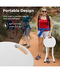 Akiudex folding stool with built-in handle for adults
