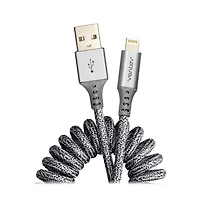 Ventev Helix Usb A to Apple Lightning High Speed Travel 3 Foot Cable-Gray