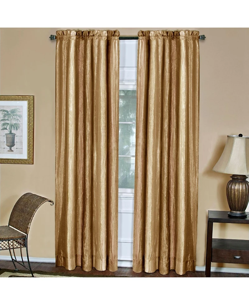 GoodGram Ombre Crushed Satin Sheer Single Window Curtains & Valances - 50 in. W x L
