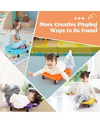 Hitway 6-Pack Kids Scooter Board Set with 360° Swivel Casters