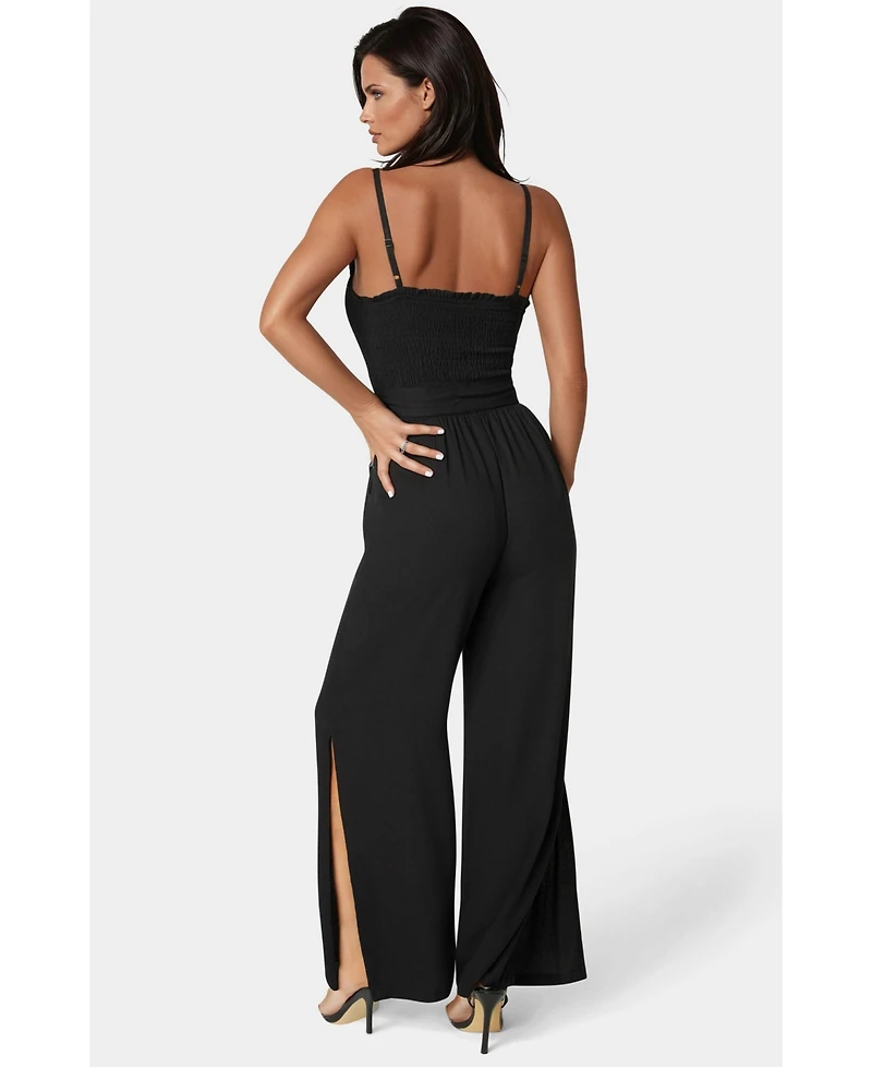Bebe Women's Smocked Top Jumpsuit
