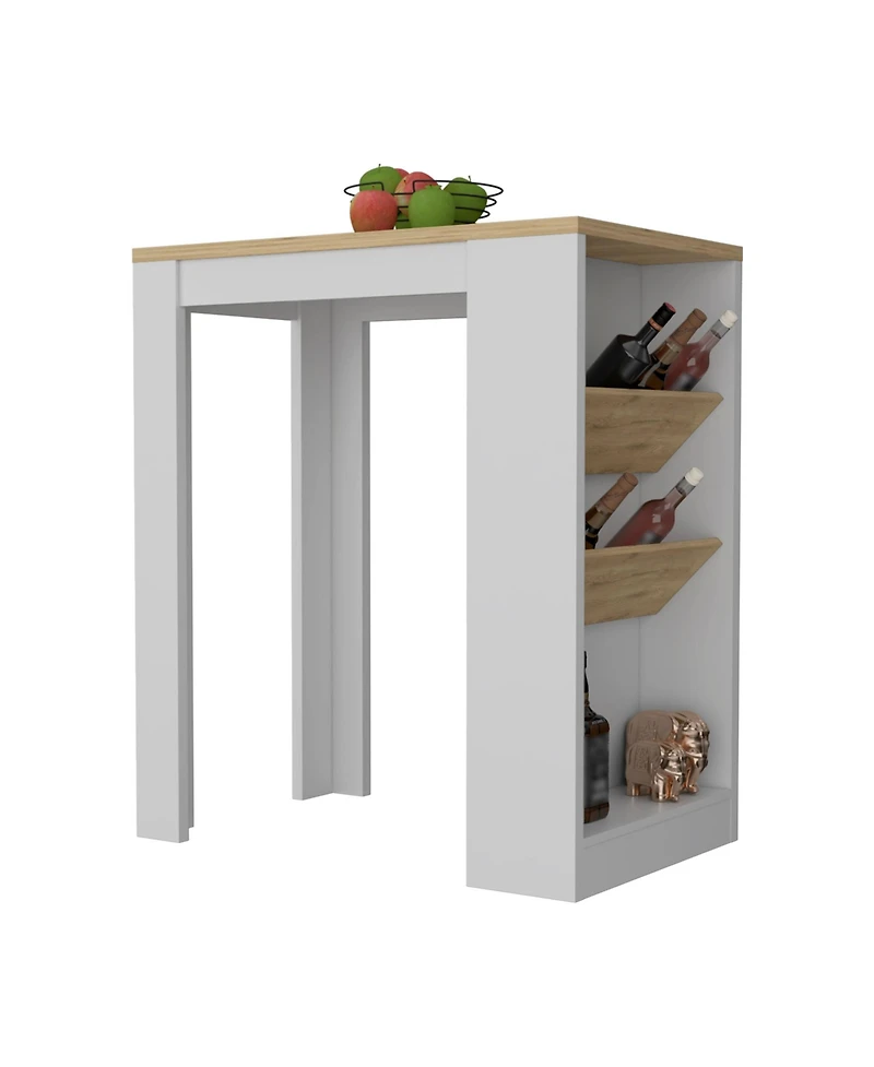 Slickblue Compact Kitchen Island with Storage Drawer and Open Shelving for Extra Organization