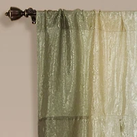 GoodGram Ombre Crushed Satin Sheer Single Window Curtains & Valances - 50 in. W x 63 L Tie Up Shade