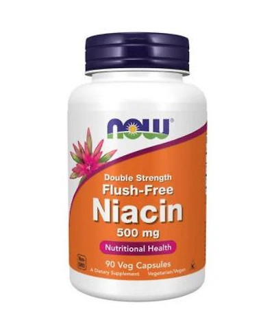 Now Foods Flush Free Niacin 500 Mg 90 Veg Caps