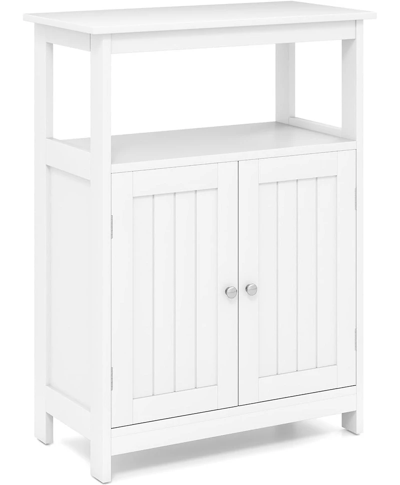 Vanirror Freestanding Bathroom Floor Storage Cabinet with Shelf - Multifunctional Storage Unit for Living Room, Hallway & Home Office