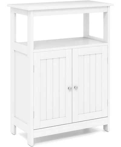 Vanirror Freestanding Bathroom Floor Storage Cabinet with Shelf - Multifunctional Storage Unit for Living Room, Hallway & Home Office