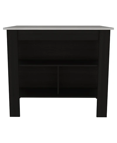 Slickblue Modern Kitchen Island with Storage Shelves and Drawer for Meal Prep and Organization