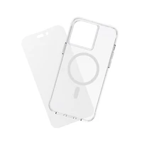 Case-Mate Protection Pack MagSafe Case and Glass Screen Protector for Apple iPhone 14 Pro Max-Clear