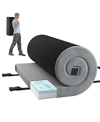 Akiudex foldable camping mattress with high density foam cushion and anti-slip bottom