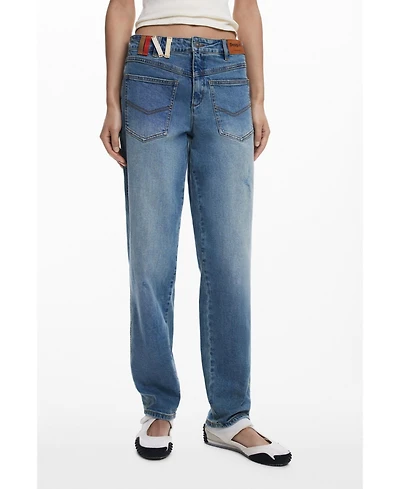 Desigual Women's Boyfriend jeans with inverted pockets
