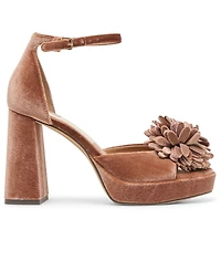 Dolce Vita Women's Perel Flower Two-Piece Platform High-Heel Dress Sandals