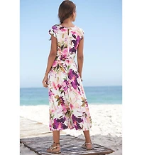 Lascana Women's A-Line Flutter Sleeve Romantic Dress