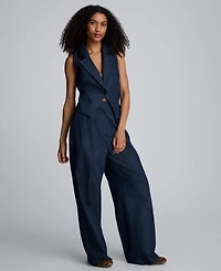 Kenneth Cole Women's Pinstripe Sleeveless Vest