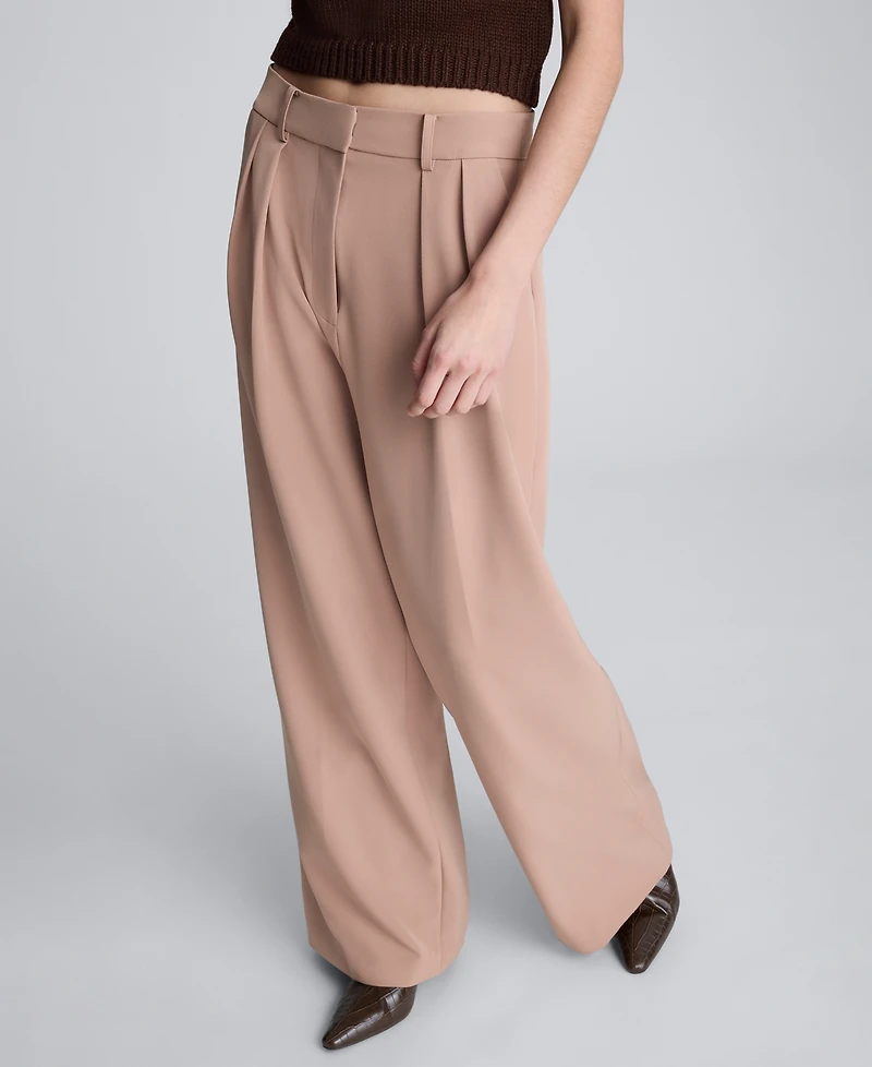 Kenneth Cole Women's High-Rise Pleat Detail Pants