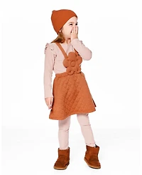 Deux par Girl Quilted Overall Dress Mocha